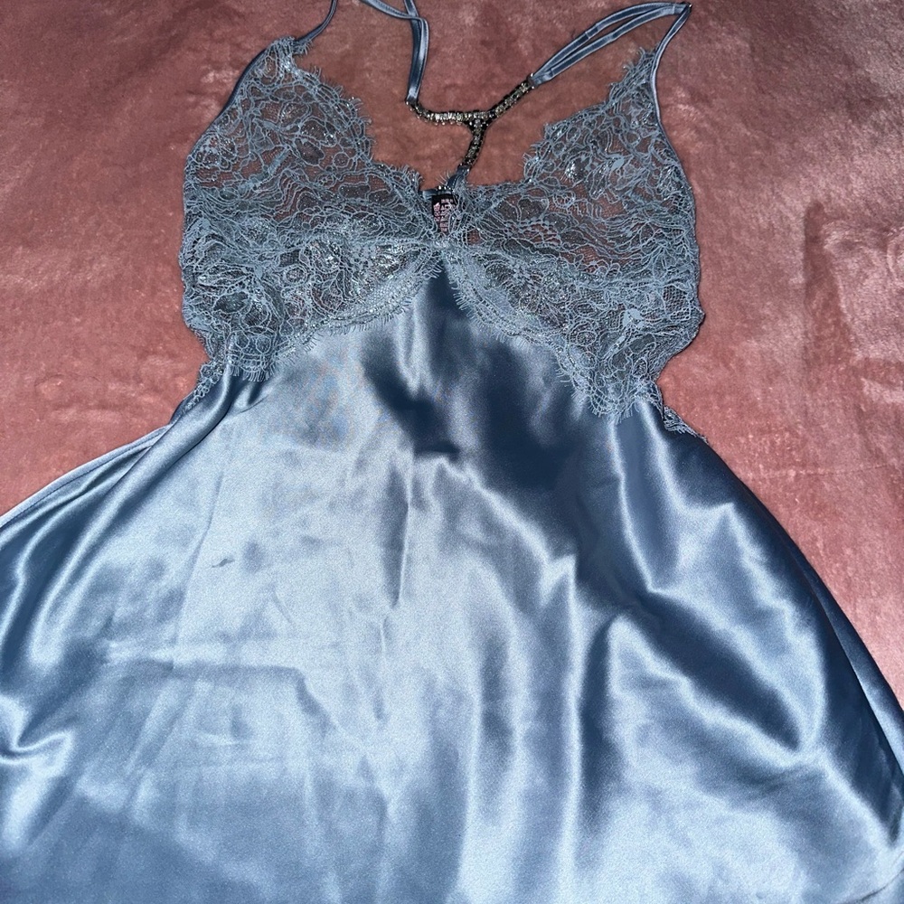 Victoria's Secret Blue Lace Satin